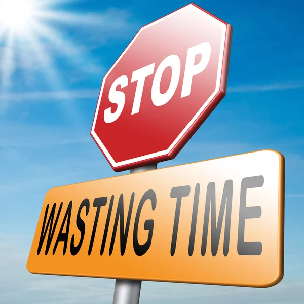 Slutte å kaste bort tid – stockfoto