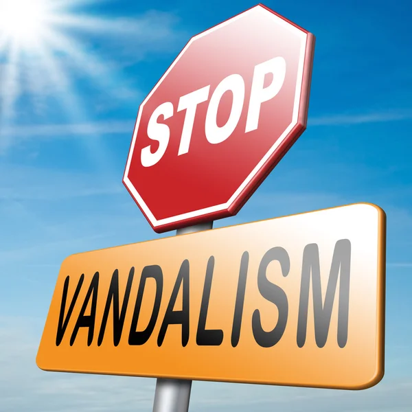 Stop vandalism — Stock Photo, Image