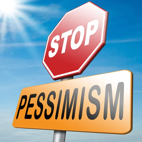 Nie pesymizm — Zdjęcie stockowe