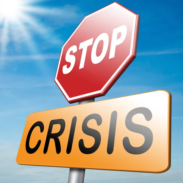 Stop crisis — Stockfoto