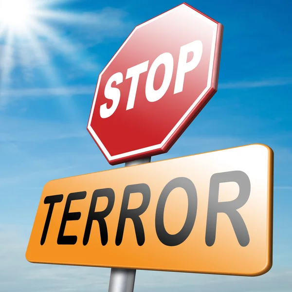 Nie więcej terroru — Zdjęcie stockowe