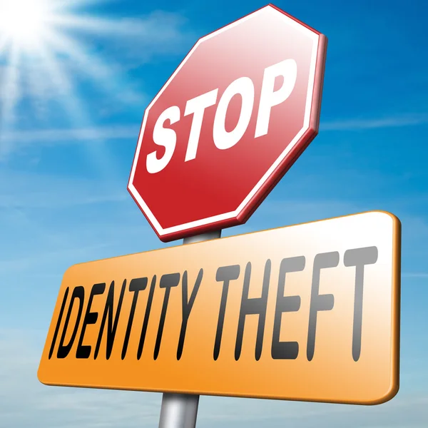 Zatrzymaj kradzież tożsamości — Zdjęcie stockowe