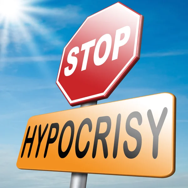 Stop hypocrisie — Stockfoto