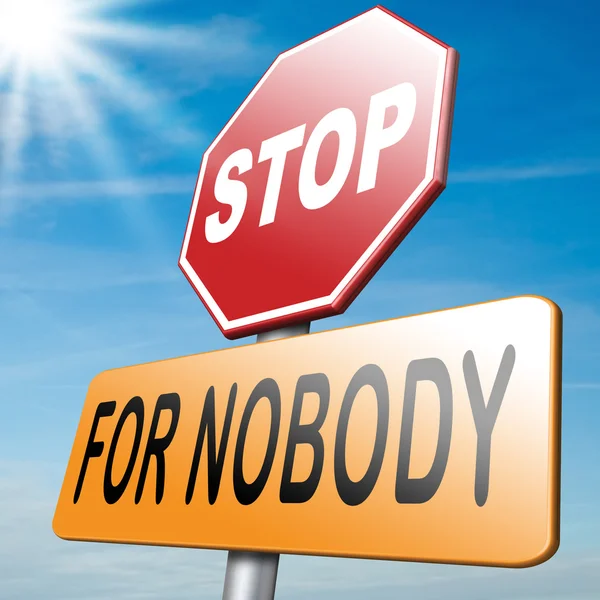 Stop pro nikoho — Stock fotografie