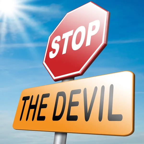 Zastavit ďábel — Stock fotografie