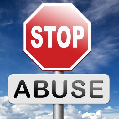 Stop abuse clipart