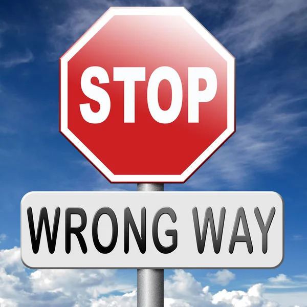 Wrong way — Stock Photo, Image