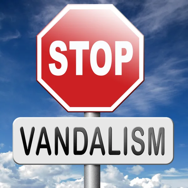 Stop vandalism — Stock Photo, Image