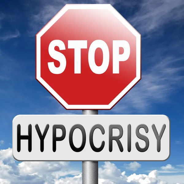 Stop hypocrisie — Stockfoto