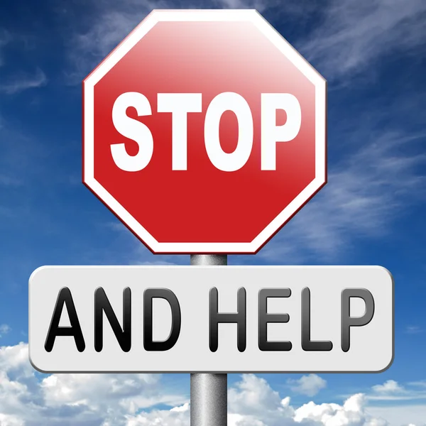 Stopp och hjälp — Stockfoto