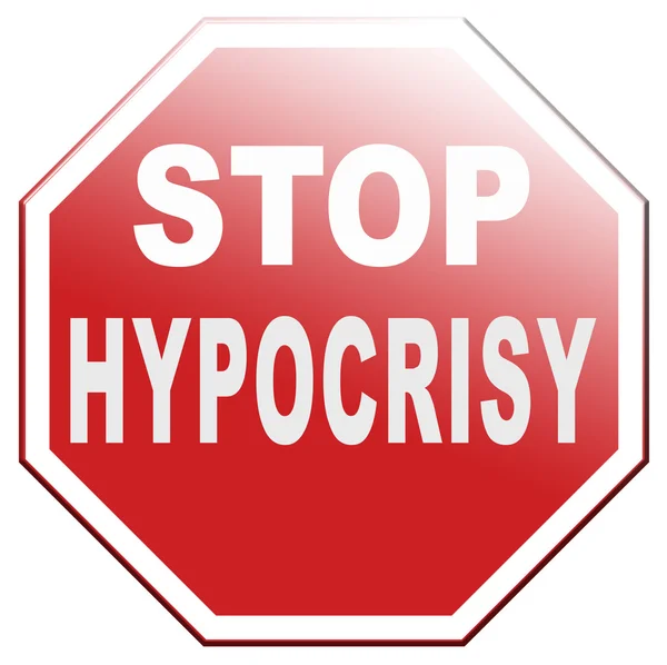 Stop hypocrisie — Stockfoto