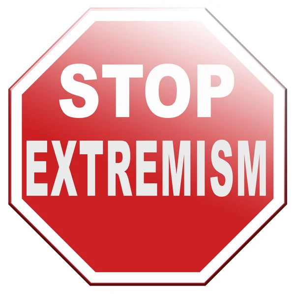 停止极端主义 — 图库照片