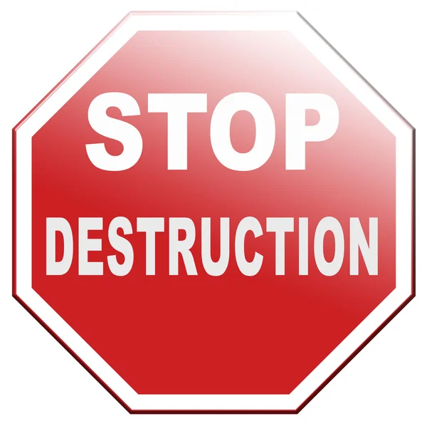 Stop destruction — Stock Photo, Image