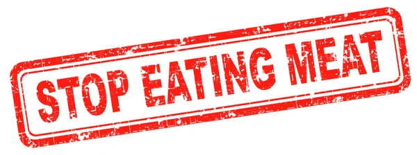 Smettila di mangiare carne — Foto Stock