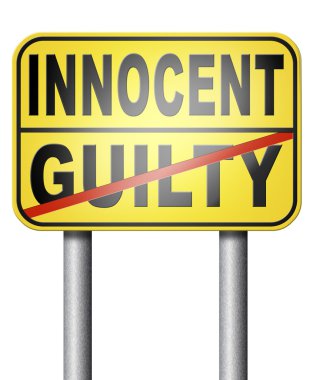 innocent or guilty clipart
