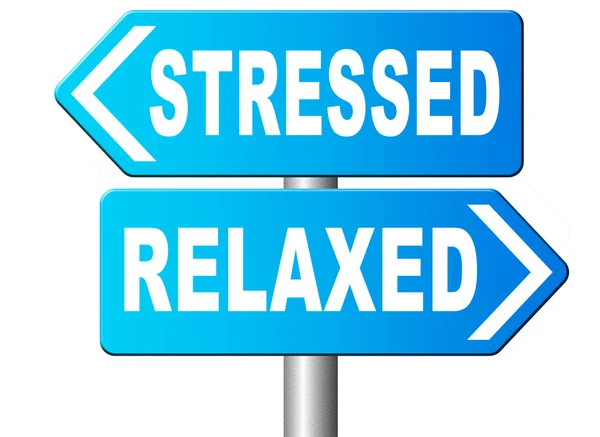 Stressato o rilassato — Foto Stock