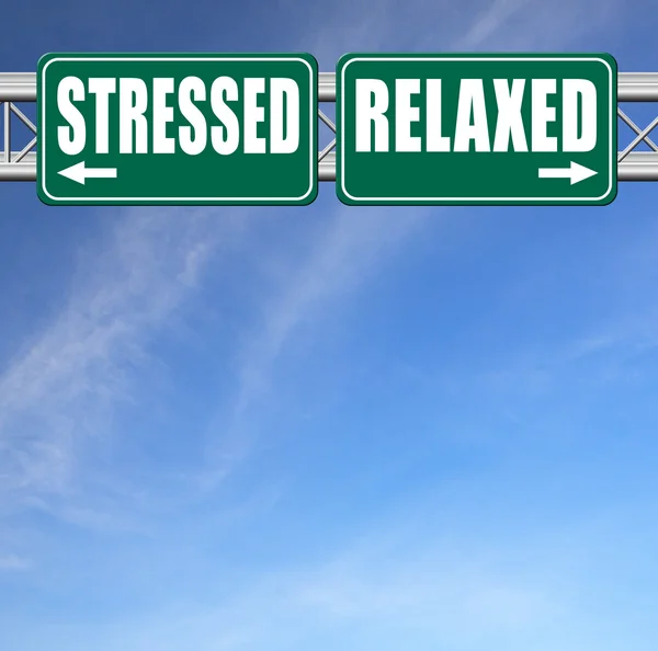 Estressado ou relaxado — Fotografia de Stock