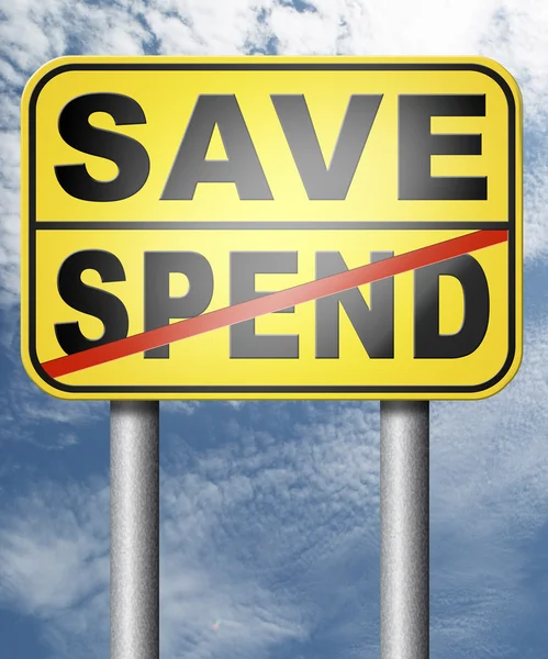 Ahorrar o gastar dinero — Foto de Stock