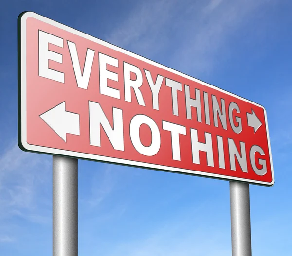 Everything or nothing — Stock Photo, Image