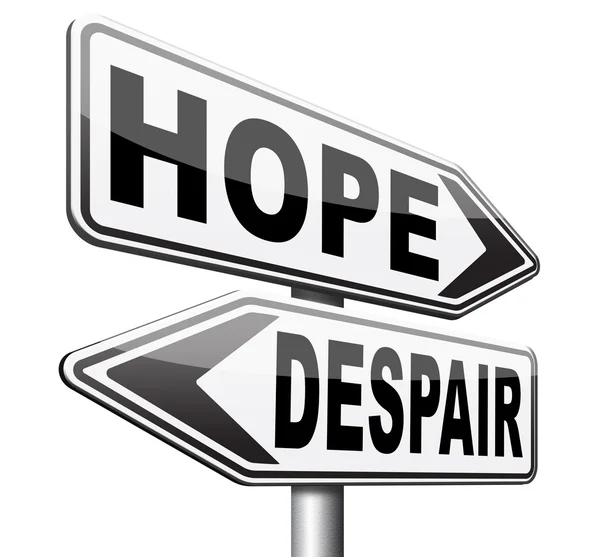 Naděje nebo zoufalství — Stock fotografie