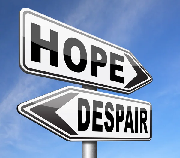 Esperança ou desespero — Fotografia de Stock