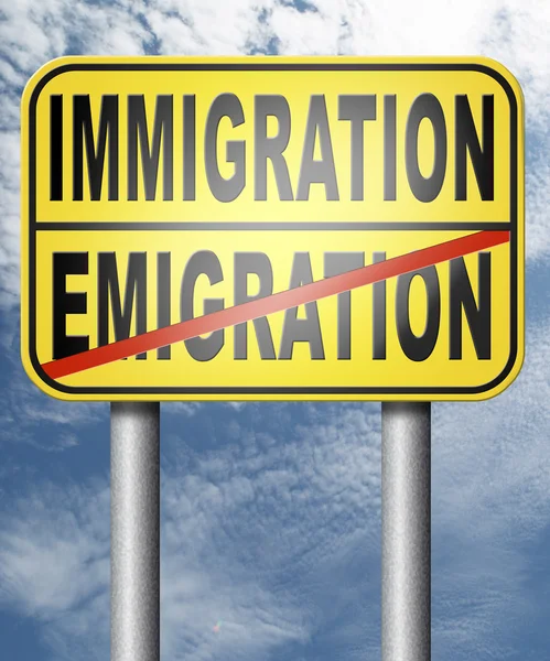 Inmigración o emigración — Foto de Stock