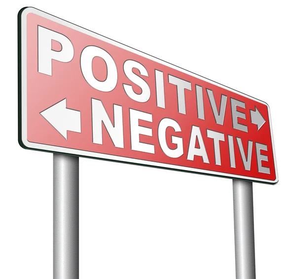 Negative or positive thinking — Stock Photo, Image