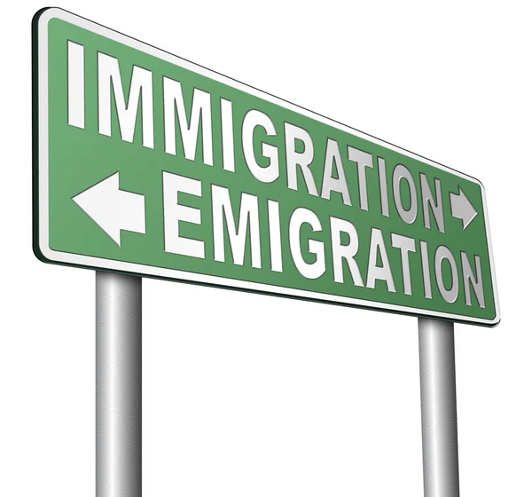 Immigratie en emigratie — Stockfoto