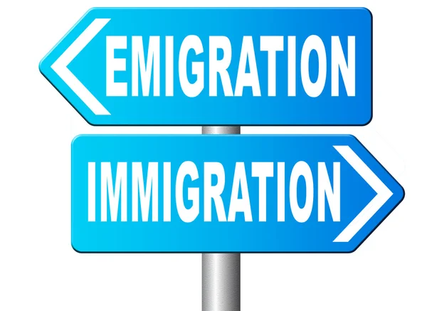 Μετανάστευση ή τη μετανάστευση — Φωτογραφία Αρχείου