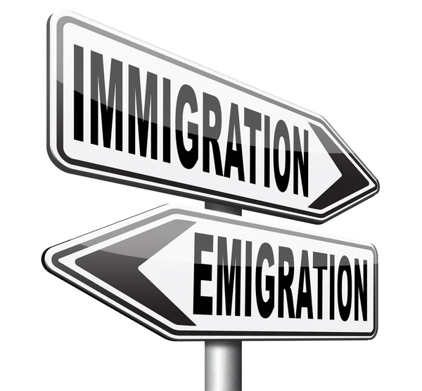 Inmigración o emigración — Foto de Stock