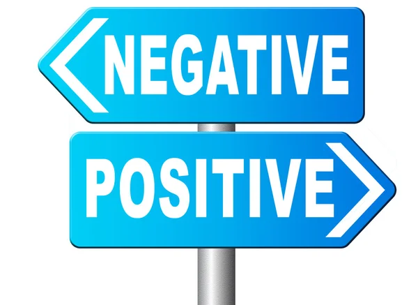 Negatywne lub pozytywne myślenie — Zdjęcie stockowe