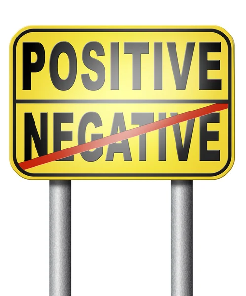Negativní či pozitivní myšlení — Stock fotografie
