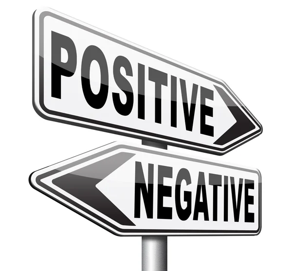 Negatives oder positives Denken — Stockfoto