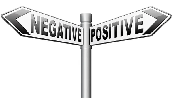Negatives oder positives Denken — Stockfoto
