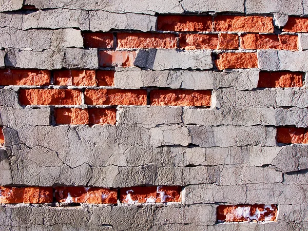 Eski yarı harap tuğla duvar arka plan