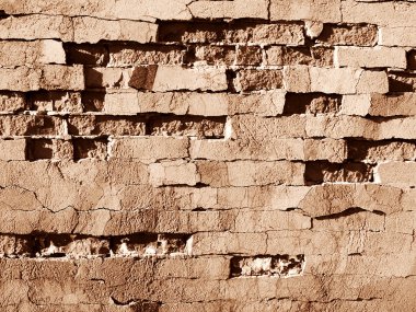 Sepya tuğla duvar arka plan