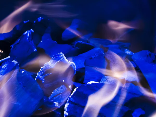 Humo de carbón en lo profundo de la noche — Foto de Stock