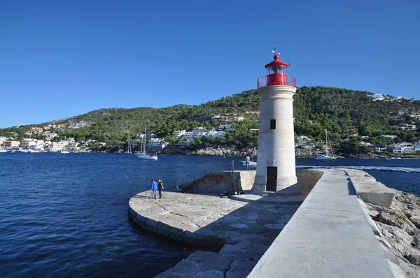 Leuchtturm Bei Port Andratx Auf Mallorca Spanien — стоковое фото