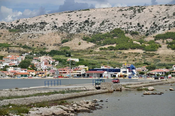 Damm Der Stadt Pag Auf Der Insel Pag Kroatien — Stok fotoğraf