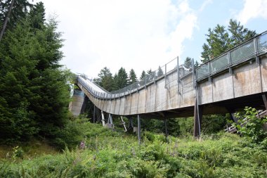 Bischofsgruen 'de Skisprungschanze, Fichtelgebirge