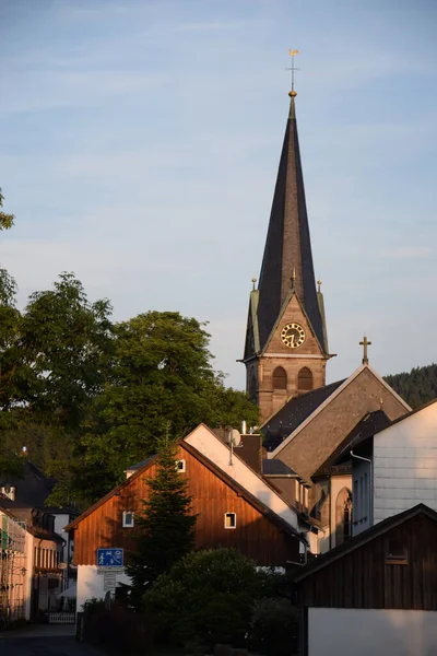 Evangelische Kirche Bischofsgruen — Stockfoto