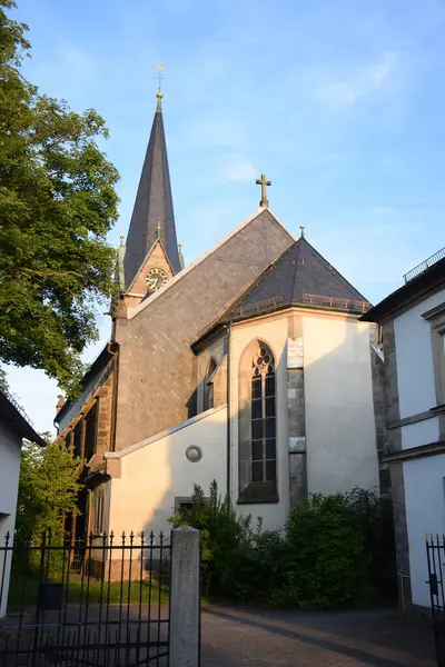 Evangelische Kirche Itt Bischofsgruen — Stock Fotó