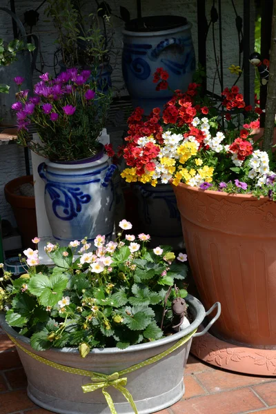 Einem Bahçesinde Blumenschmuck