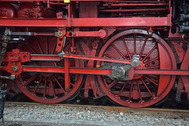Raeder einer tarihi Dampflokomotif
