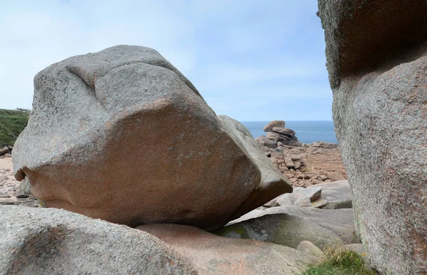 Costa Granito Rosa Bretagne — Foto Stock