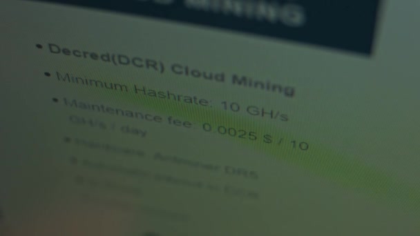 Cryptocurrency felhő bányászat. Hasznos általános információk a felhőbányászatról — Stock videók