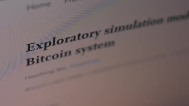 Exploratieve simulatiemodellen voor frauduleuze detectie in Bitcoin-systeem — Stockvideo