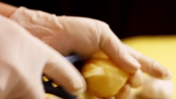 Come fare il purè di patate cremoso con Cheddar. Ricetta 4k. Seguire 4 semplici passaggi — Video Stock