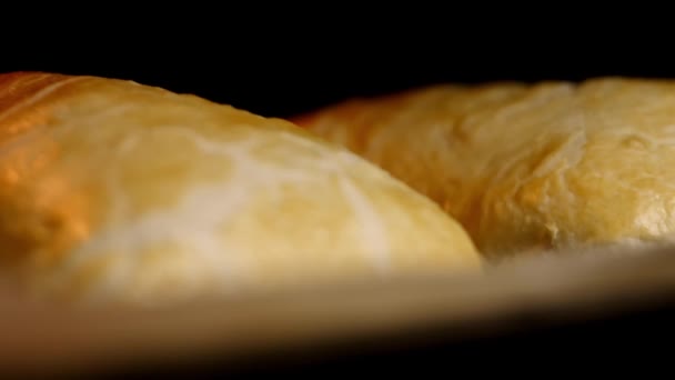 Säsong med örter rått nötkött Wellington som ligger i ugnen facket. 4k-video — Stockvideo