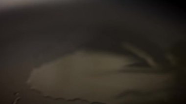 Fırının üstündeki tavaya yağ sürüyorum. 4k video